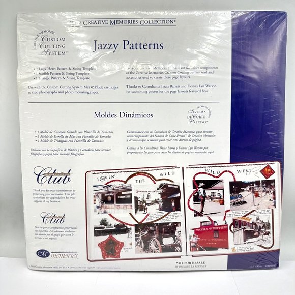 Creative Memories 3 Jazzy Patterns Custom Cutting System Retired Crafts Starfish - Picture 2 of 4